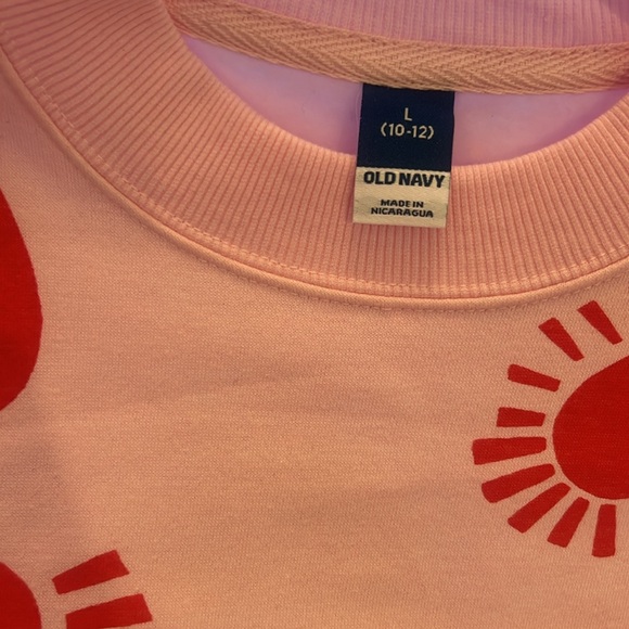 Girls ~ Old Navy ~ Heart sweatshirt ~ L (10-12) - Picture 4 of 17